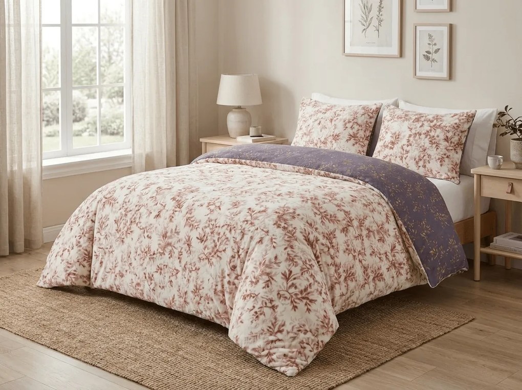 Lenjerie cocolino DUO SENSE SYLVENA colorata microplus/flanel Dimensiune lenjerie de pat: 70 x 90 cm | 140 x 200 cm