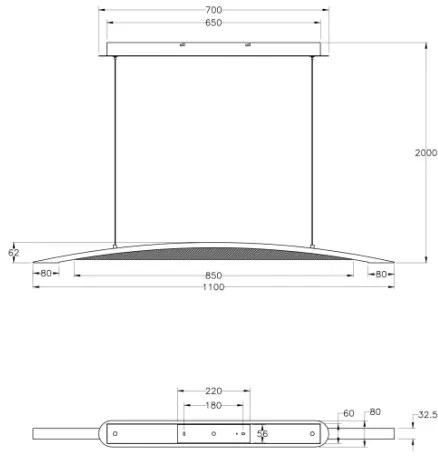 Lustră LED dimabilă pe cablu CORDOBA LED/36W/230V alb Fabas Luce 3697-40-102