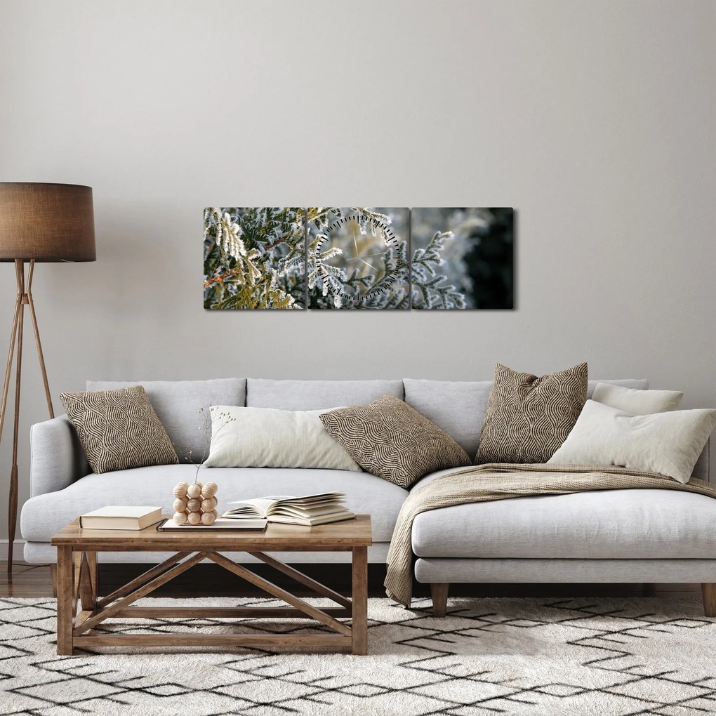 Tablou - Detaliu ramură (cu ceas) (90x30 cm)