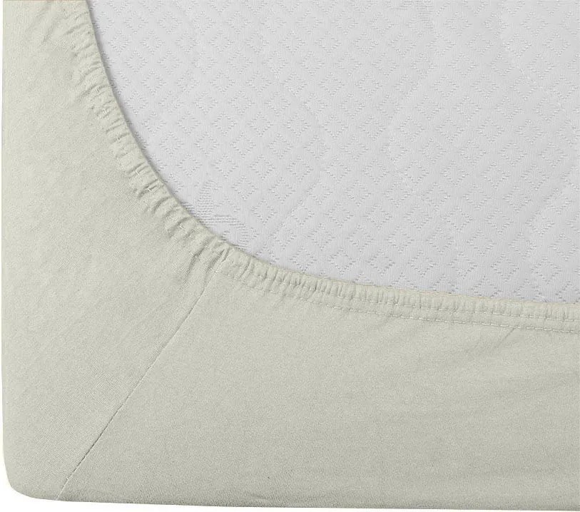 Cearsaf din bumbac cu elastic STANDARD 90 x 200 cm bej deschis
