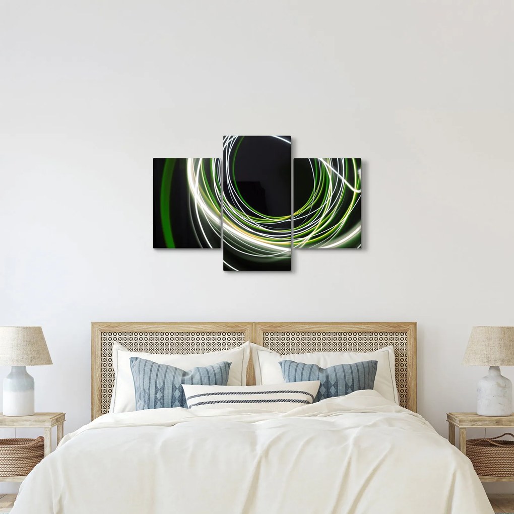 Obraz cu linii verzi (90x60 cm)