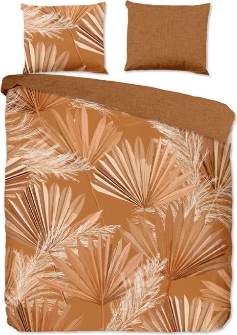 Lenjerie de pat din satin de bumbac ZANZI maro Dimensiune lenjerie de pat: 2 buc 60 x 70 cm | 200 x 200 cm