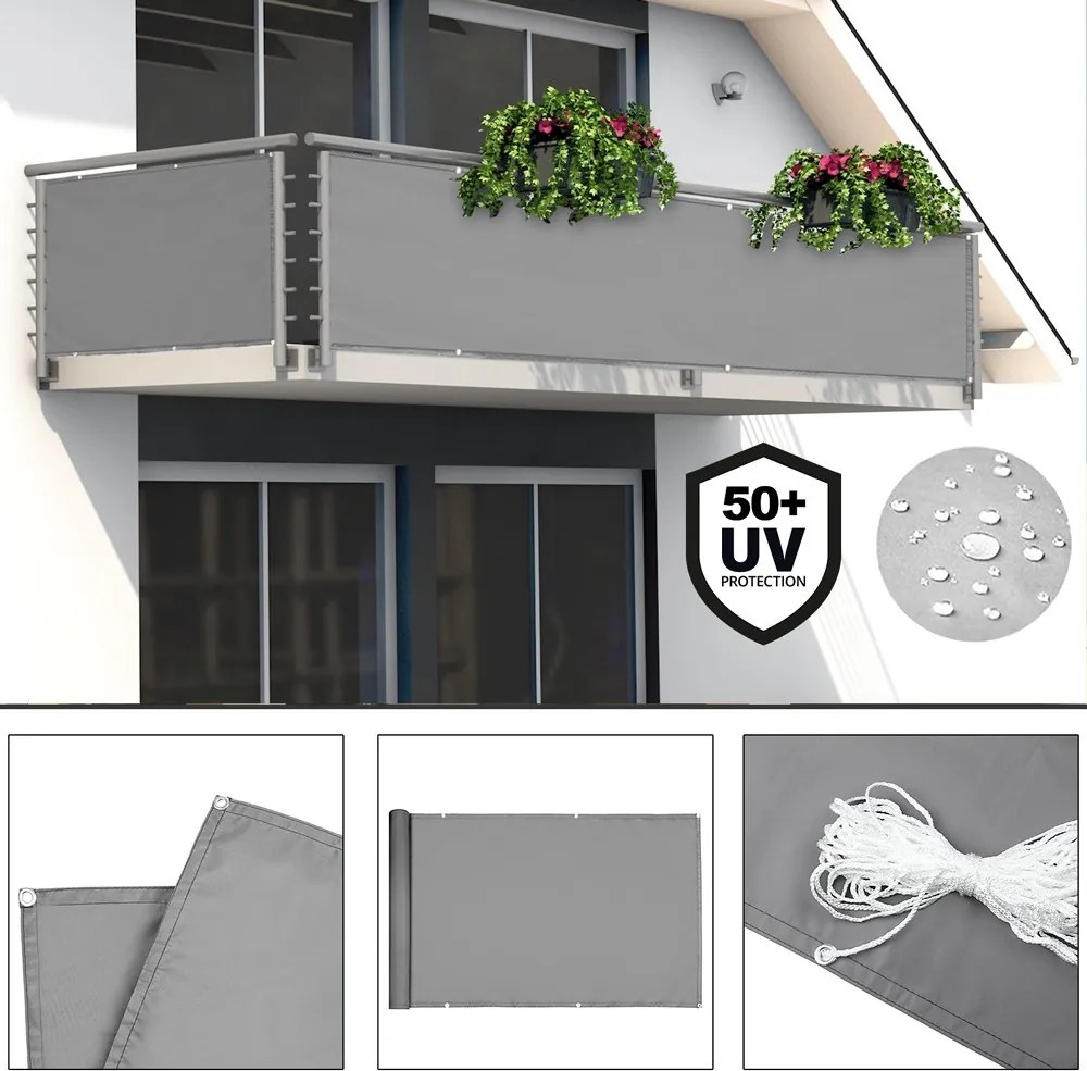 Paravan protectie balcon Aspect beton 5 m