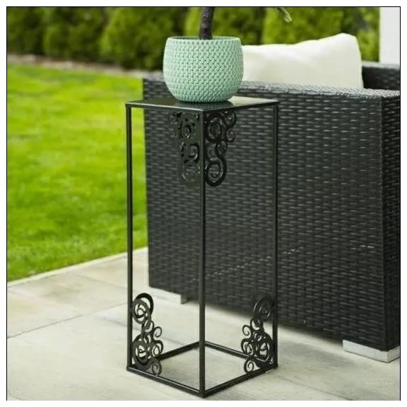 Suport pentru flori 60x24 cm, negru