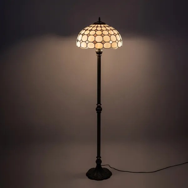 Brilagi - Lampă de podea Tiffany din vitralii DORAN 2xE27/60W/230V