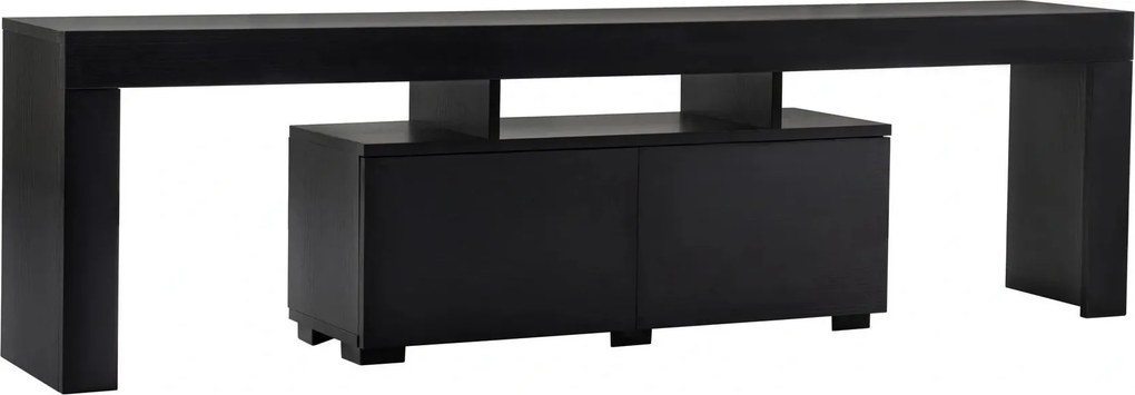 Comoda TV ENCLAVE, negru, PAL, 180x32x50 cm