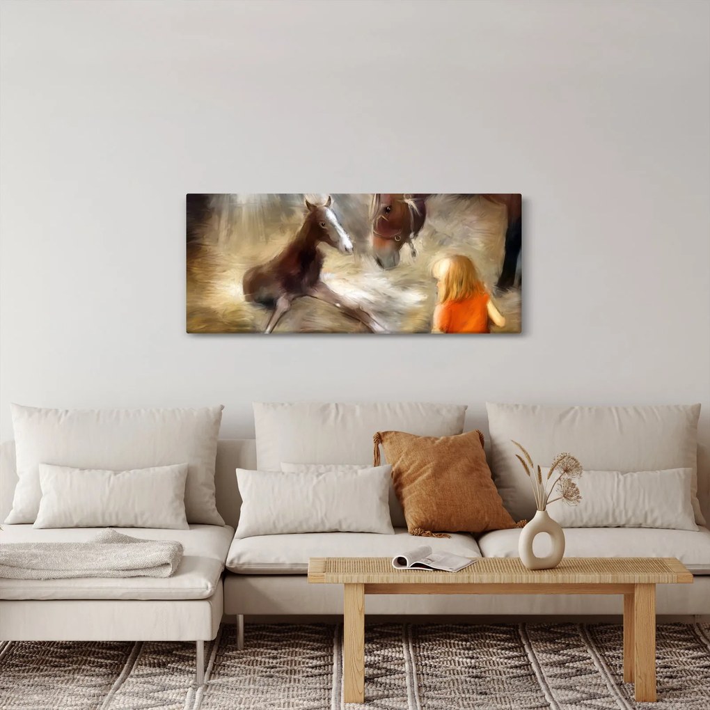 Tablou - Bine ai venit, căluțul mic (120x50 cm)