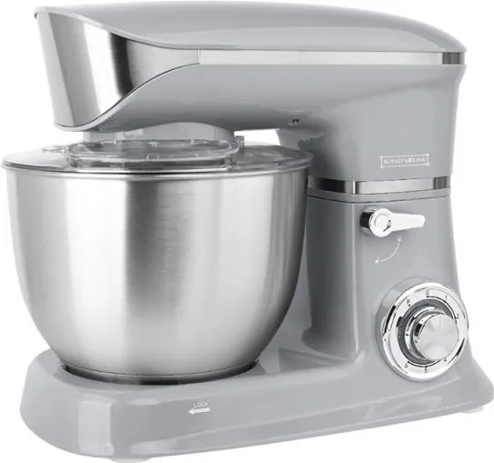 Robot de bucatarie 3in1 Royalty Line RL-PKM1900, 7BG, 1900W, 6.5 Litri, Blender, Mixer Planetar, Tocator, Argintiu