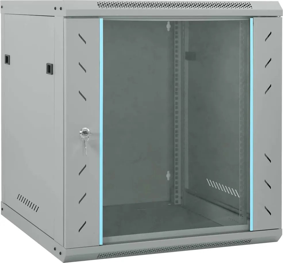 vidaXL Dulap de rețea cu depozitare Gri 60 x 60 x 65 cm Oțel