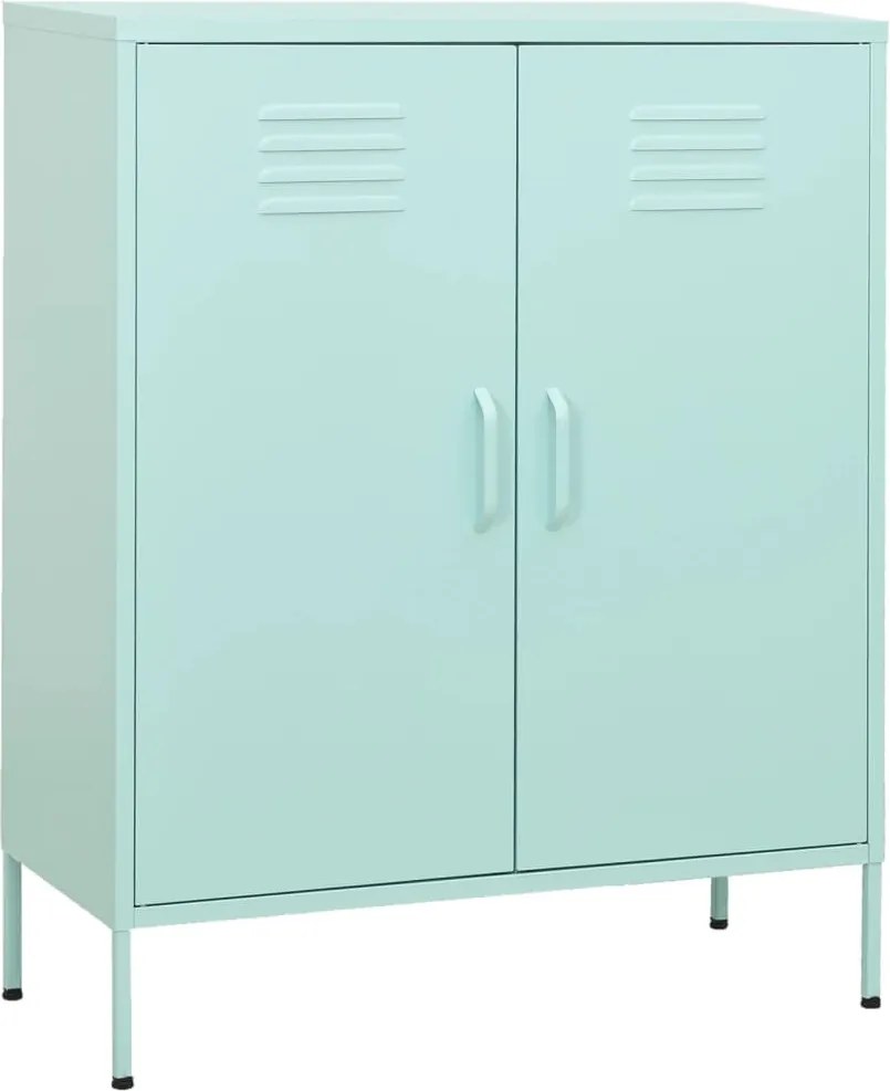 vidaXL Dulap de depozitare, verde mentă, 80x35x101,5 cm, oțel