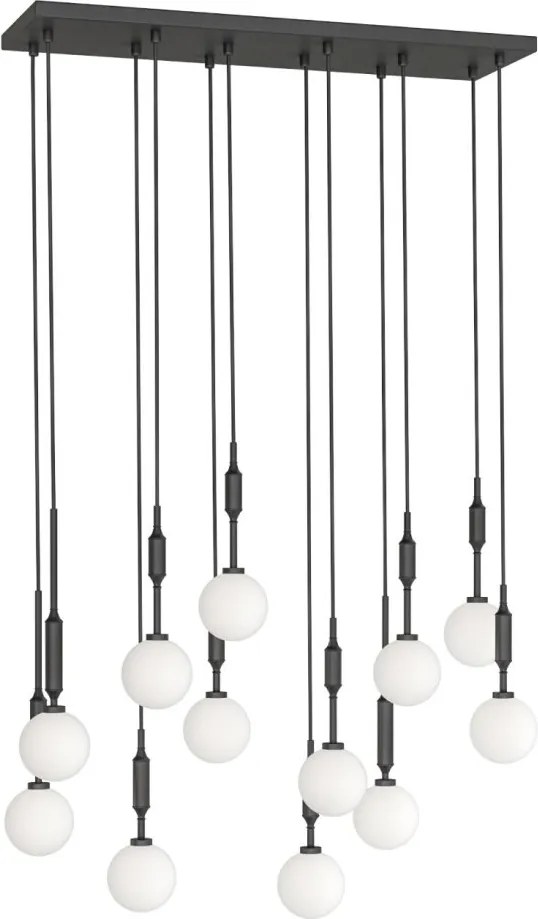 Lustra cu 12 pendule Ero XII Negru 80x25