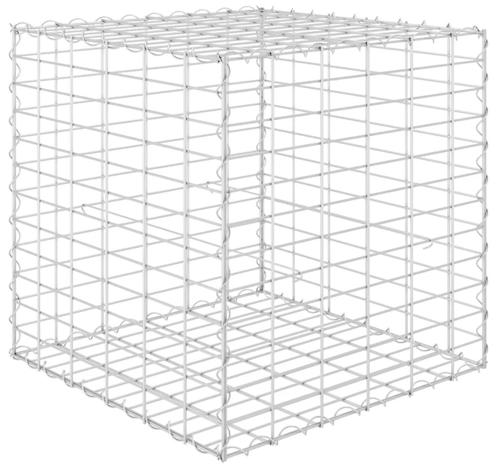 Strat inaltat cub gabion, 60 x 60 x 60 cm, sarma de otel 1, 60 x 60 x 60 cm