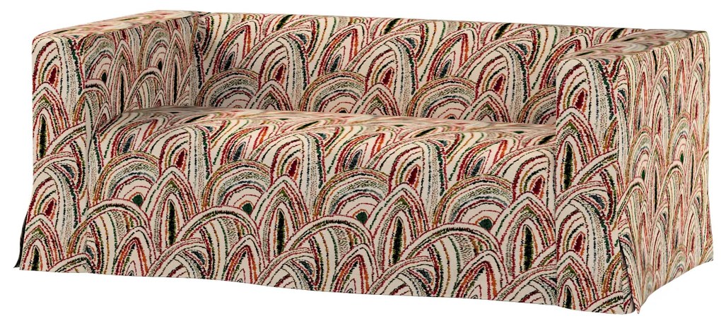 Husă canapea Klippan cu 2 locuri, lungă, cu pliuri contrastante