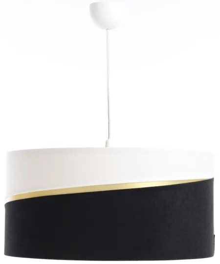 Lustră pe cablu SWING 1xE27/60W/230V negru/alb/auriu