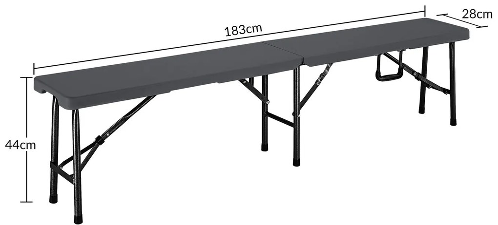 Deuba Set de bere 183 cm - antracit