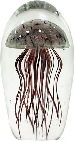 Prespapier din sticla Purple Jellyfish HK Living