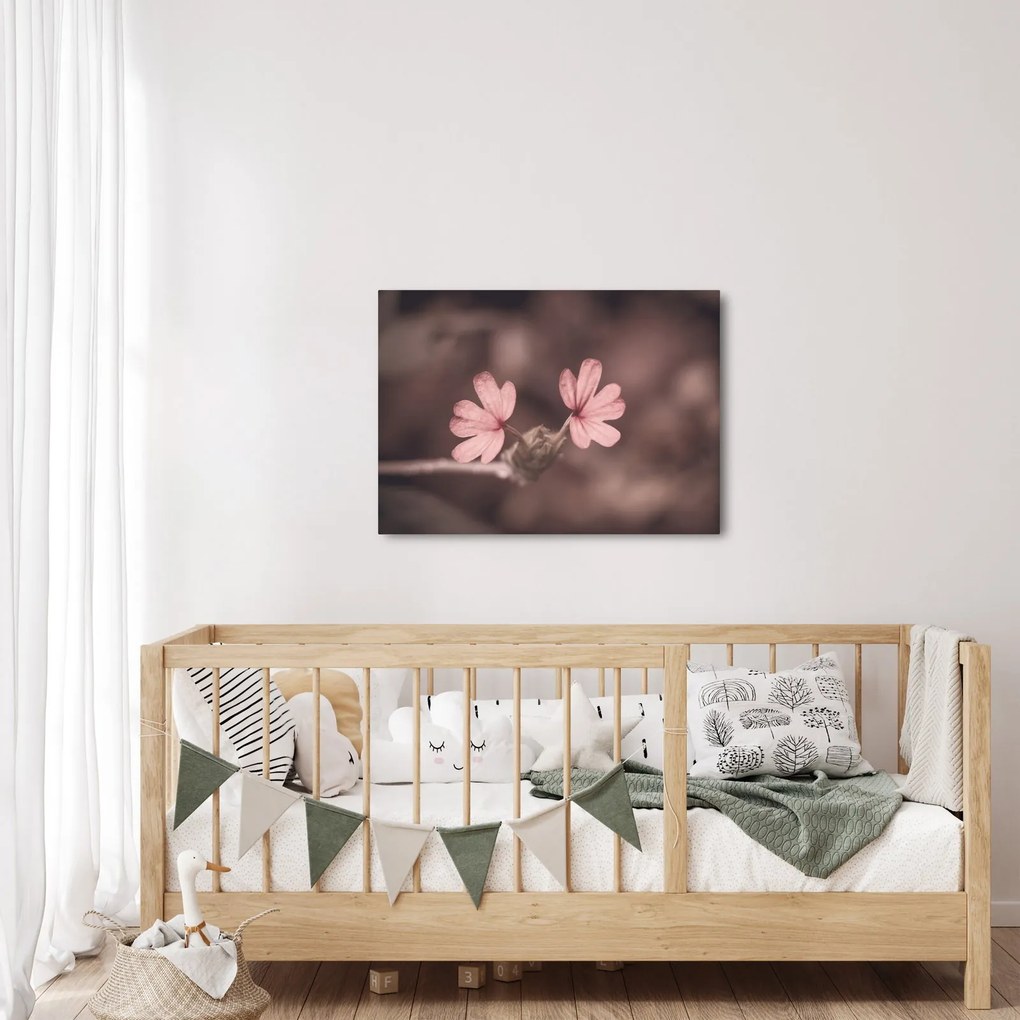 Tablou cu floare roz (70x50 cm)
