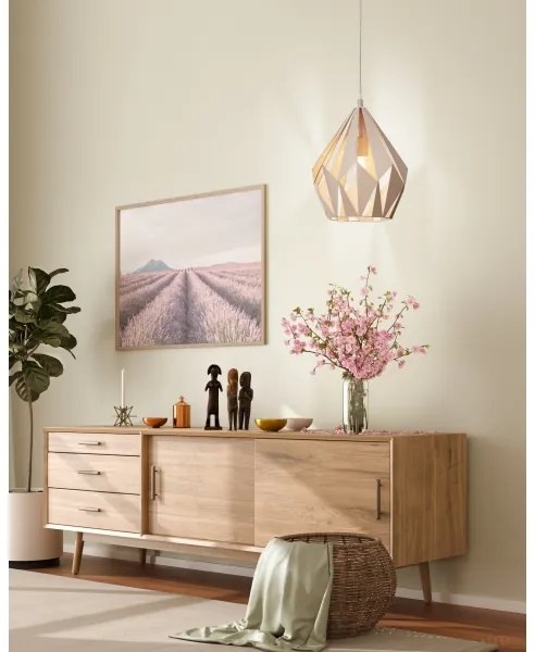 EGLO 49024 - Lustră pe cablu CARLTON-P 1xE27/60W/230V