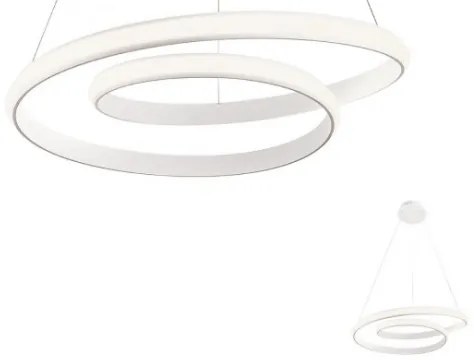 Redo 01-1888 - Lustră suspendată LED dimmabilă pe cablu TORSION LED/29W/230V Ø 55 cm albă