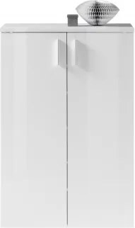 Pantofar din pal si MDF, cu 2 usi Linco Alb, l80xA35xH120 cm