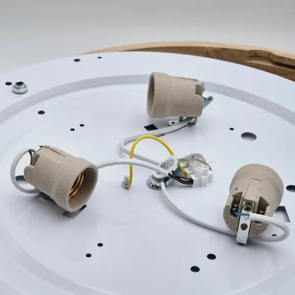 Candelabru pe cablu OAK 3xE27/60W/230V stejar Ø 47,5 cm