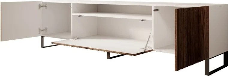 Comodă TV, 200x41x53 cm, Miro, ADRK Furniture (Culoare: Alb / Catania)