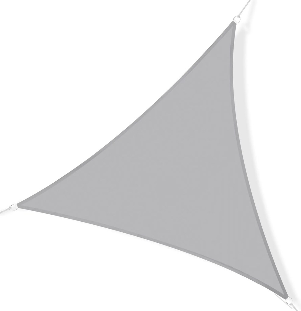 Outsunny Voal de umbra Triunghiular de Dimensiuni Mari 6 x 6 x 6 m Poliester Impermeabilizat de Inalta Densitate 160 g/m² Gri Deschis | Aosom Romania