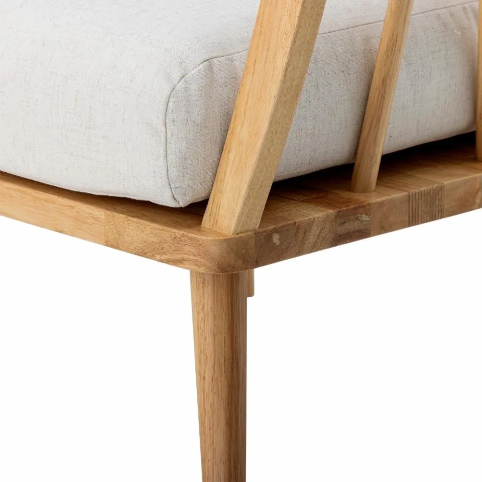 Scaun dining, natur, din lemn de cauciuc, Millor
