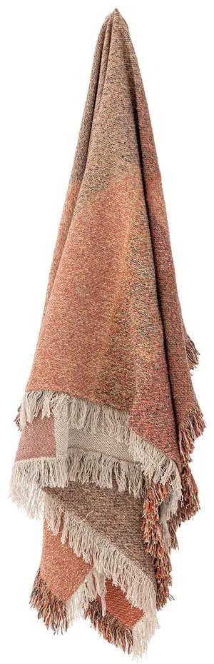 Pătură maro din bumbac reciclat 130x160 cm Arni – Bloomingville