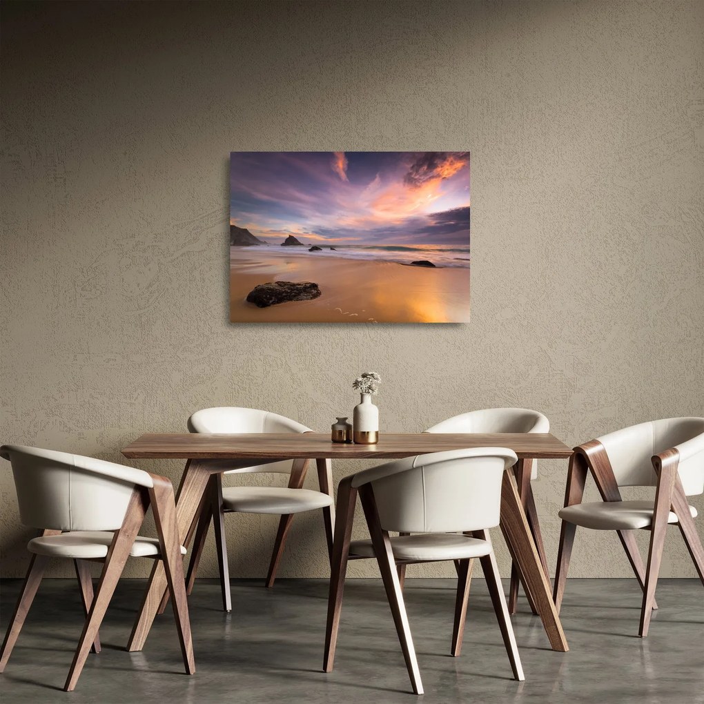Tablou pe sticlă - Praia da Adraga (70x50 cm)