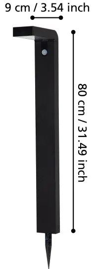 Eglo 900246 - LED Lampa solară de exterior cu senzor 18xLED/0,2W/3,7V IP44