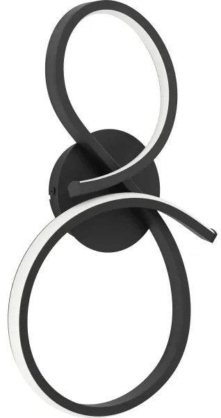 Aplică LED Eglo 901268 SERPINS LED/11,4W/230V 3000K negru