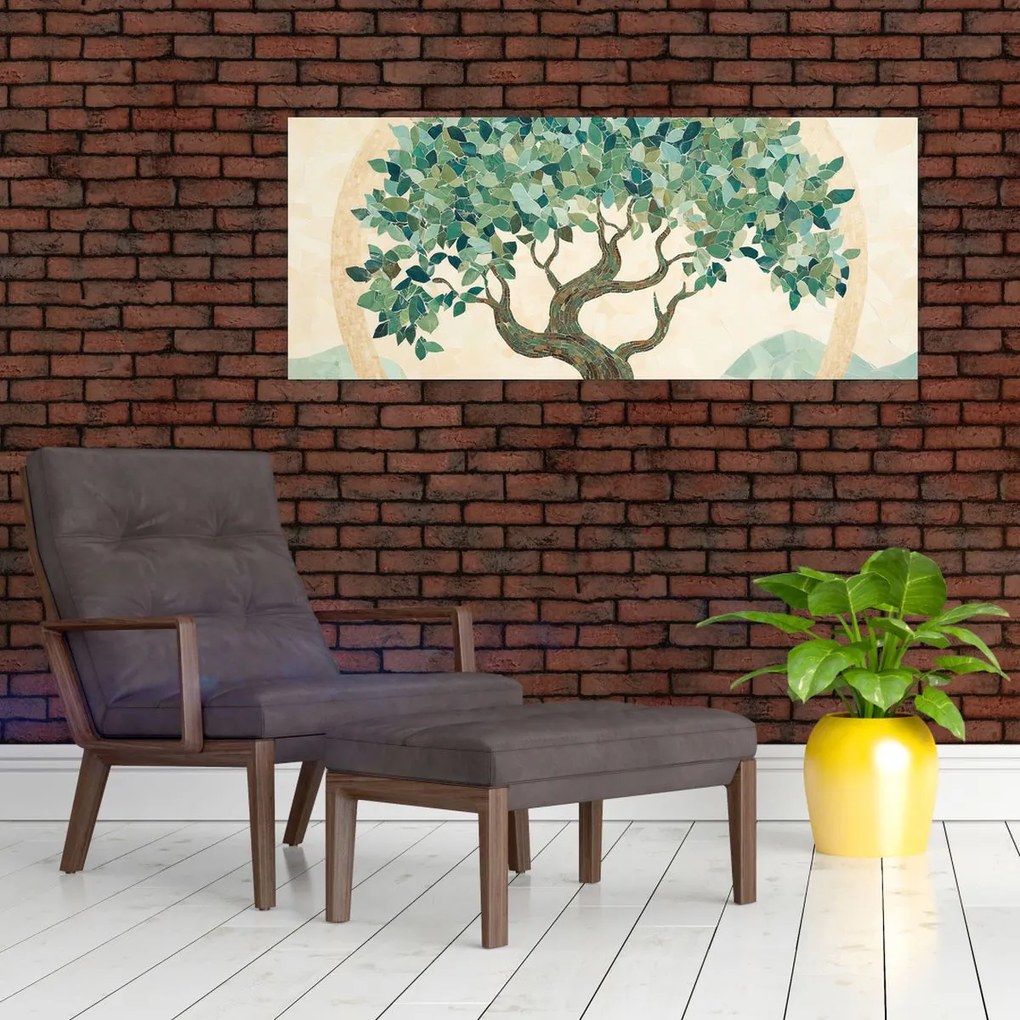 Tablou – Mozaic elegant cu arbore (120x50 cm)