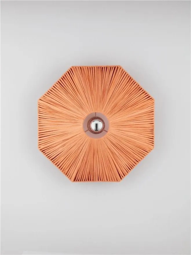 Aplica de perete cu design texturat ELVIO caramiziu 45cm