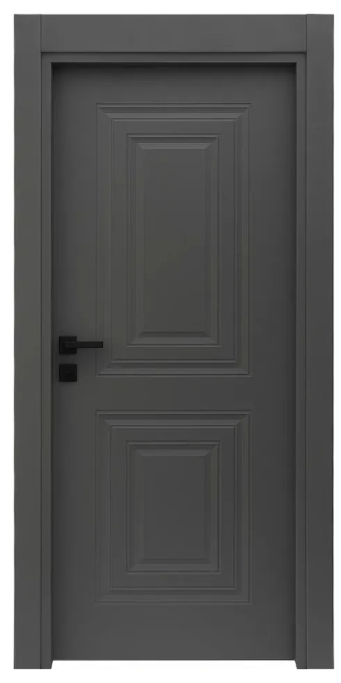 Usa Interior din MDF Novo Doors NDF22 LUX PREMIUM SOFT TOUCH, Cadru din Lemn Masiv, KIT COMPLET, Toc Reglabil de 10 CM INCLUS, Plinta pe Ambele Parti