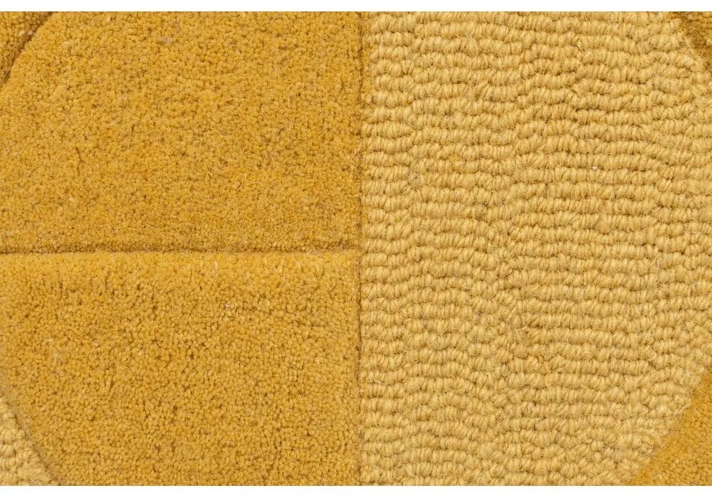 Covor galben ocru tip traversă din lână 60x230 cm Gigi – Flair Rugs