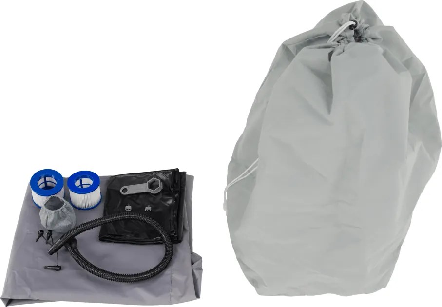 Cada cu hidromasaj gonflabil, gri/alb, 4-6 pers., 1000 l, KAMINO NEW TYP 2