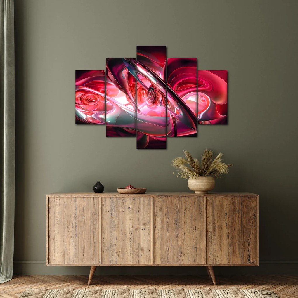 Tabloul fractalilor în roșu (150x105 cm)