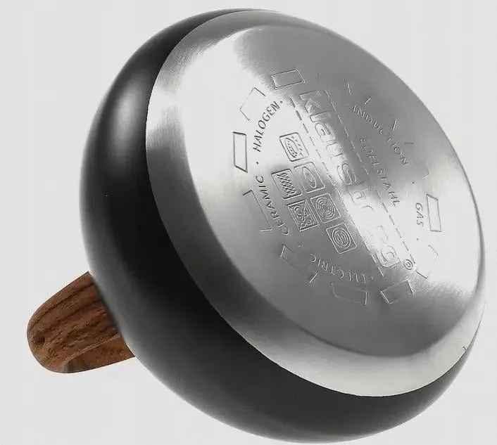La mâna a doua: Ceainic cu fluier Klausberg KB 7565, 3 L, Baza groasa, Inductie, Negru/Maro