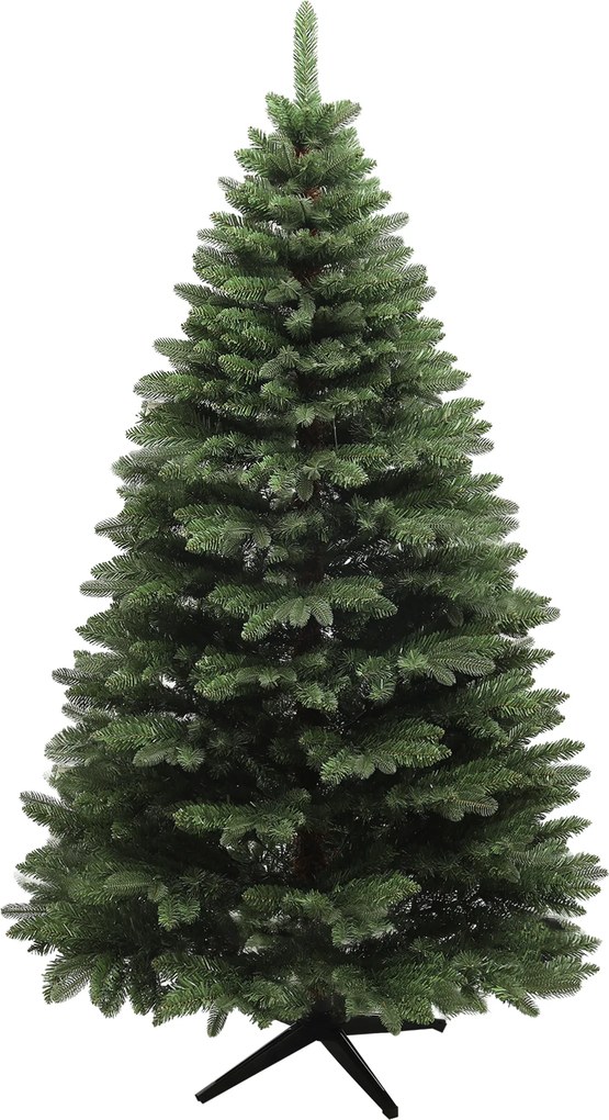 HOMCOM Brad de Crăciun Artificial cu 1050 Crengi Ignifuge, Pom de Crăciun Realist în Formă de Pin, Ø120x180 cm, Verde | Aosom Romania