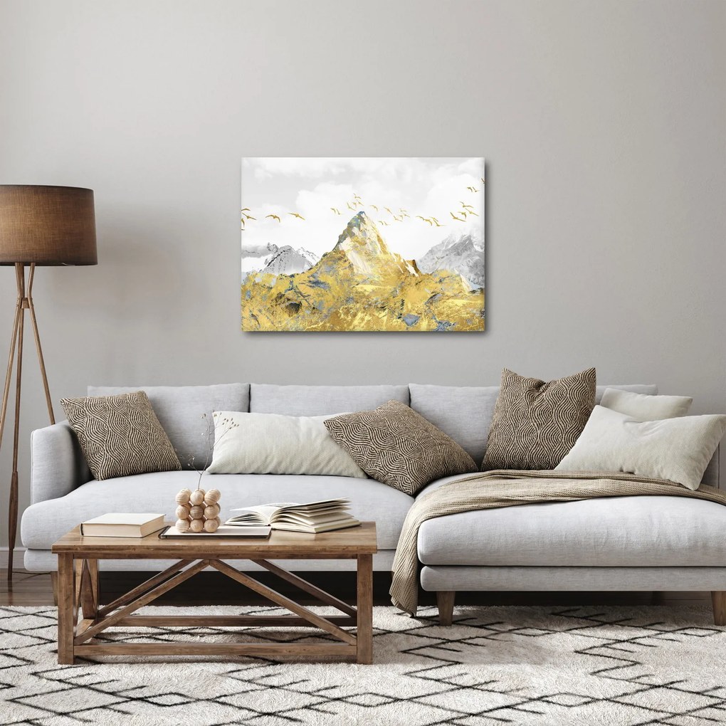Tablou - Munte auriu (70x50 cm)