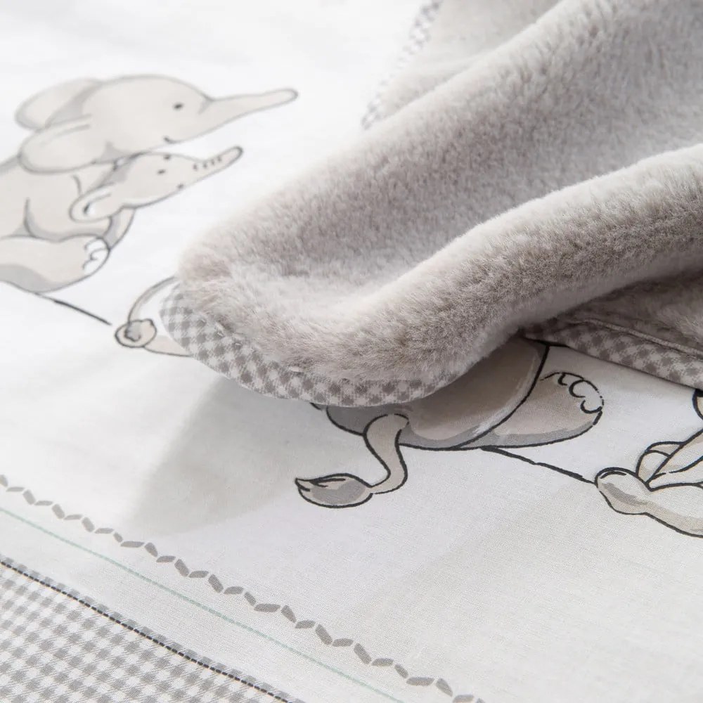 Pătură pentru copii albă/gri din micropluș/cocolino 80x80 cm Sternenzauber – Roba