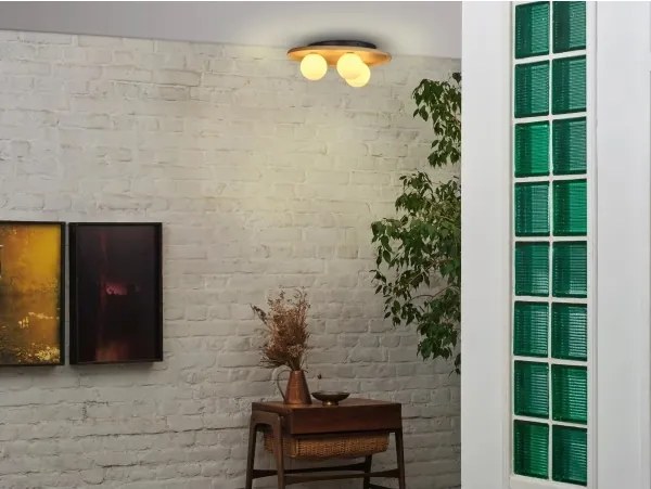 Osram - Plafonieră WOOD NEST 3xG9/5W/230V lemn de cauciuc