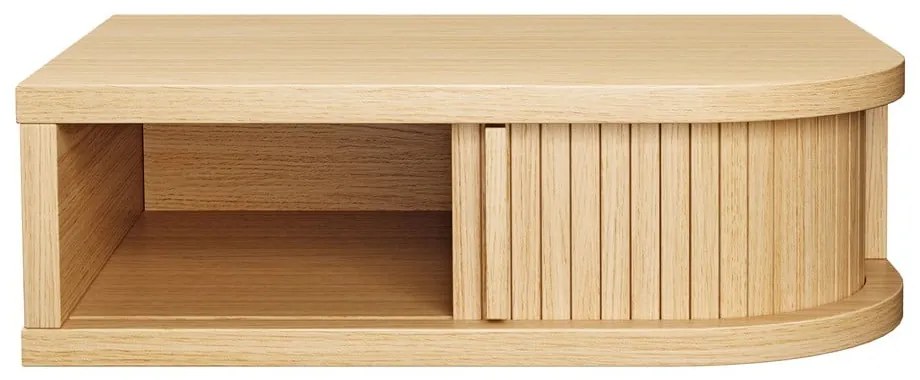 Noptieră în culoare naturală cu aspect de lemn de stejar Farsta – Woodman
