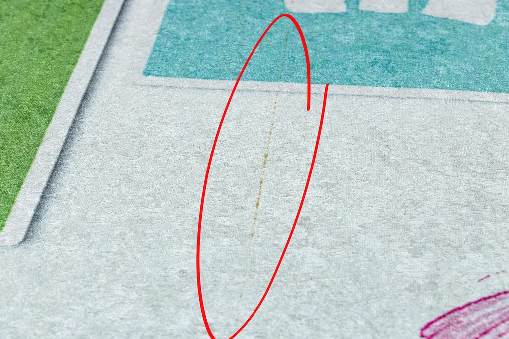 BAMBINO 1075 covor lavabil Grădină hopscotch, numere pentru copii anti-alunecare - verde - SECUNDAR-COTATI PRODUSUL