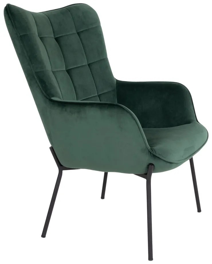 Fotoliu verde cu tapițerie din catifea Glasgow – Bonami Essentials