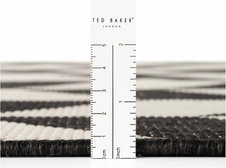 Covor tip traversă pentru interior și exterior negru/crem 80x200 cm Haringey Terrick – Ted Baker