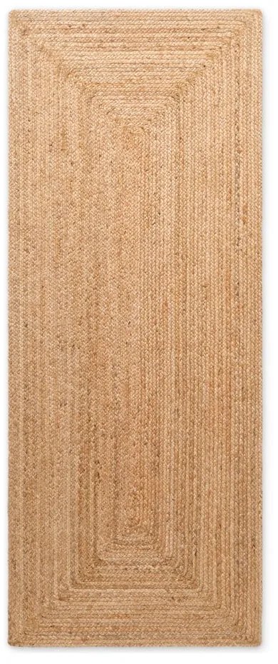 Covor tip traversă în culoare naturală reversibil, țesut manual din iută 80x200 cm Sharmila Natural Brown – Hanse Home