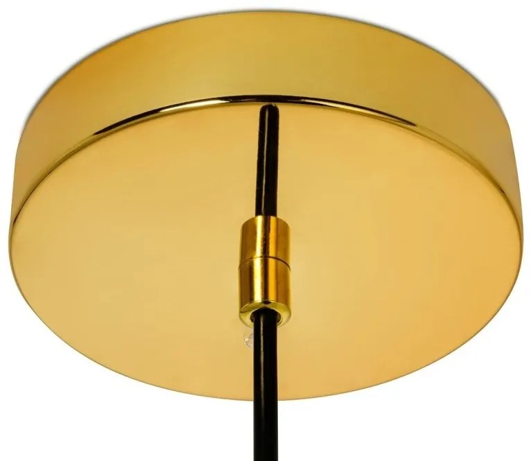 Lustra suspendata LED design decorativ Disc auriu