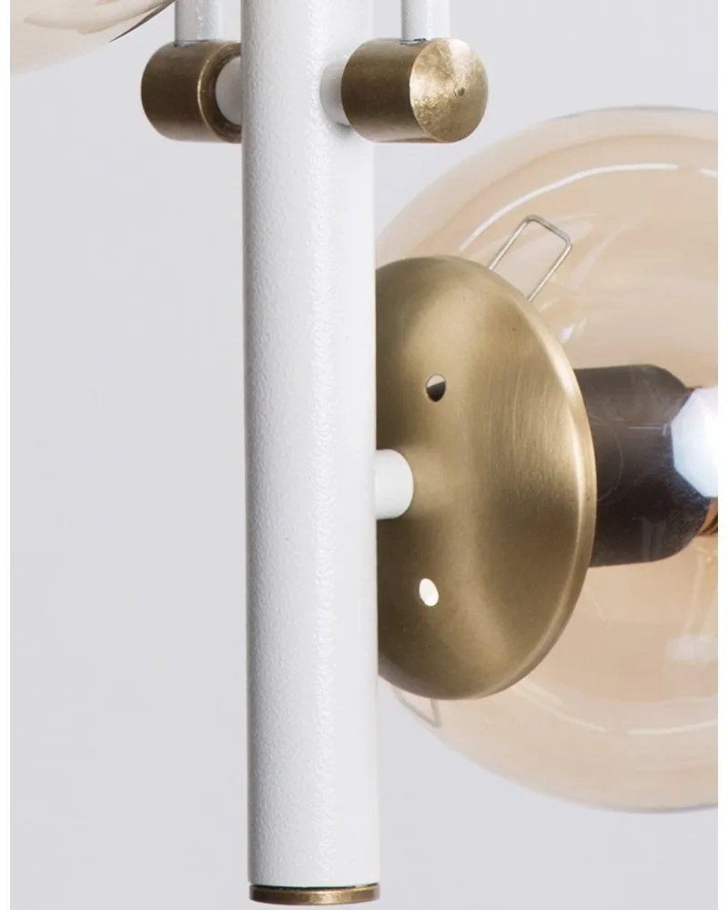 Lustră cu abajur din sticlă ø 15 cm Libra – Squid Lighting